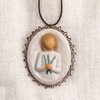image:imageWillow Tree Kindness boy MetalEdged Ornament Sculpted HandPainted Bas ReliefRemembrance
