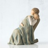 image:imageWillow Tree The Quilt Sculpted HandPainted Figure  Cast from a Susan Lordi Original Carving Heartfelt Gift Expressing Love and Warmth Display on Shelf Table or MantelAntique