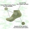 image:imageWomens Rayon from Bamboo Fiber Colored Sports Superior Wicking Athletic Ankle Socks  4 Pair Value PackOlive Green