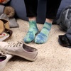 image:imageWomens Rayon from Bamboo Fiber Colored Sports Superior Wicking Athletic Ankle Socks  4 Pair Value PackTie Dye Blue Green