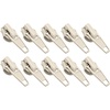 image:image10pcs 5 Metal Zipper Slider Pulls for Coil Teeth  SilverBeige