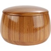 image:imageBamboo Salt Cellar Container Bowl with Lid  Jar for Food Storage  1 BowlCarbonized Brown