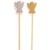 image:imageBambooMN  Angel Holiday Bamboo Picks Skewers for Desserts Appetizers Drinks  39 10cm  Gold Silver  100pcs300