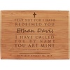 image:imageBambooMN  Custom Laser Engraved Baptism Plaque  79 x 55 x 075  Fear not I have Redeemed You  HorizontalFear Not  Horizontal