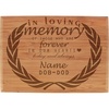 image:imageBambooMN  Custom Laser Engraved Memorial Plaque  79 x 55 x 075  Laurel WreathLaurel Wreath