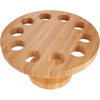 image:imageBambooMN 13 x 57 x 35 Natural Bamboo S Wave Multi Level Food Cone Display Tamaki Stand for Restaurants Catered Events Party or Buffets Holds up to 12 ConesCircle