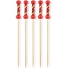 image:imageBambooMN 39 Decorative Bamboo Bright Yellow Braided String Cocktail Fruit Sandwich Picks Skewers for Catered Events Holidays Restaurants or Buffets Party Supplies 1000 PiecesRed