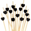 image:imageBambooMN 39 Decorative Black Heart Bamboo Cocktail Fruit Sandwich Picks Skewers for Catered Events Holidays Restaurants or Buffets Party Supplies 100 Pieces10 000 Pieces