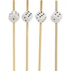 image:imageBambooMN 39 Decorative Dice Party End Bamboo Cocktail Fruit Sandwich Picks Skewers for Catered Events Holidays Restaurants or Buffets Party Supplies Assortment 100 PiecesWhite