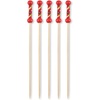 image:imageBambooMN 47 Decorative Bamboo Bright Yellow Braided String Cocktail Fruit Sandwich Picks Skewers for Catered Events Holidays Restaurants or Buffets Party Supplies 100 PiecesRed