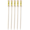 image:imageBambooMN 47 Decorative Bamboo Bright Yellow Braided String Cocktail Fruit Sandwich Picks Skewers for Catered Events Holidays Restaurants or Buffets Party Supplies 100 PiecesYellow