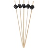 image:imageBambooMN 59 Decorative Dice Party End Bamboo Cocktail Fruit Sandwich Picks Skewers for Catered Events Holidays Restaurants or Buffets Party Supplies Assortment 100 PiecesBlack