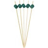 image:imageBambooMN 59 Decorative Dice Party End Bamboo Cocktail Fruit Sandwich Picks Skewers for Catered Events Holidays Restaurants or Buffets Party Supplies Assortment 100 PiecesGreen