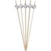 image:imageBambooMN 59 Decorative Dice Party End Bamboo Cocktail Fruit Sandwich Picks Skewers for Catered Events Holidays Restaurants or Buffets Party Supplies Assortment 100 PiecesWhite