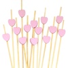 image:imageBambooMN 83 Inch Pink Heart Bamboo Food and Drink Pick Skewers for Catered Events Holidays Restaurants or Buffets Party Supplies 100 Pieces10000