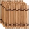 image:imageBambooMN Bamboo Slat Coasters  425 x 425  Black  12 CoastersDark Tan  Matchstick