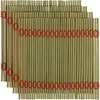 image:imageBambooMN Bamboo Slat Coasters  425 x 425  Black  12 CoastersGreen  Matchstick