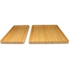 image:imageBambooMN Bamboo Tea Serving Coffee and Breakfast Tray Sets  Small amp Medium  2 Tray Set  Rounded Edge Trays2 Tray Set  Small and Medium  Rounded Edge