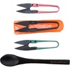 image:imageBambooMN Bonsai Pruner Bud amp Leaf Trimmer Set  Includes 3 Snips 9 Folding Scissors and 3 TeaspoonsBlack  Red  and Green
