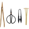 image:imageBambooMN Bonsai Tool Kit  Includes Pruning Shears Precision Scissors Bamboo Rake and Bamboo Branch HolderPruning Tool Kit