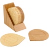 image:imageBambooMN Brand  1 Set  Solid Deluxe High End Bamboo Coasters Set 10 CoastersSet10 Coaster Set