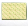 image:imageBambooMN Brand  Bamboo Slats Placemat with Matching Coaster  Floral Print Green Border  12 x 175  Chicken 4 pcsChicken  With Coaster