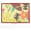image:imageBambooMN Brand  Bamboo Slats Placemat with Matching Coaster  Floral Print Green Border  12 x 175  Chicken 4 pcsTropical Flower  With Coaster