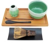 image:imageBambooMN Brand  Matcha Bowl Set Includes Bowl Rest Black Tea Whisk Black Chasaku Black Tea Spoon Rest Tray amp Tray  Mint GreenMint Green