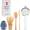 image:imageBambooMN Brand  Matcha Green Tea Whisk Set  Black  5Piece Set  Bamboo Tea AccessoriesDeep Blue