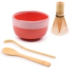 image:imageBambooMN Brand  Matcha Green Tea Whisk Set  Whisk  Scoop  Tea Spoon  Soft Light Green BowlCoral  Set