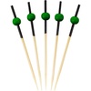 image:imageBambooMN Decorative Ball End Cocktail Fruit Sandwich Picks Skewers for Catered Events Holidays Restaurants or Buffets Party Supplies  275 Assorted 1000 PiecesDark Green