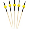 image:imageBambooMN Decorative Ball End Cocktail Fruit Sandwich Picks Skewers for Catered Events Holidays Restaurants or Buffets Party Supplies  275 Assorted 1000 PiecesBright Yellow