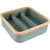image:imageBambooMN Dresser Drawer Organizer Bamboo  3 Cells  GrayGreen