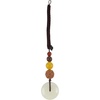 image:imageBambooMN Harmony Jade Donut Healing Necklace  Colorful Chakra Gemstone Keychains  Stone Disc Balancing PendantsJade Keychain  Style a