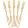image:imageBambooMN Premium 35 Bamboo Mini Cocktail Tasting Forks Fruit Picks Party Supplies 100 Pieces35 inch