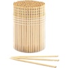 image:imageBambooMN Premium Wooden Round Toothpicks with Storage Holder for Food or Cleaning Your Teeth 3 Packs of 300 Pieces Party Supplies3 Pack