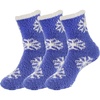 image:imageBambooMN Soft Warm Cozy Fuzzy Snowflake Socks Variety of Color Options06 Blizzard Blast