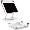 image:imageBambooMN Universal Bamboo Book Stand for Cookbooks Reading Cell Phone Art Sheet Music Tablet  Portable and Foldable with 5 Position Adjustable Tilt  1 UnitWhite