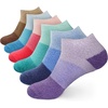 image:imageBambooMN Womens Aloe Infused Fuzzy Nylon Moisturizing Spa Socks  Asst G  Size 48  6 PairsAsst G 6 Pairs