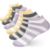 image:imageBambooMN Womens Aloe Infused Fuzzy Nylon Moisturizing Spa Socks  Asst G  Size 48  6 PairsAsst L 6 Pairs