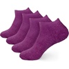 image:imageBambooMN Womens Aloe Infused Fuzzy Nylon Moisturizing Spa Socks  Asst G  Size 48  6 PairsSolid Purple 4 Pairs