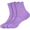 image:imageBambooMN Womens Fuzzy Colorful Socks  3 Pair PacksF1