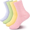 image:imageBambooMN Womens Fuzzy Soft Colored SocksAssortment a