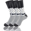 image:imageBambooMN Womens Rayon from Bamboo Fiber Colorful Polka Dot Stripe SocksGrey