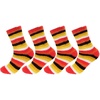 image:imageBambooMN Womens Soft and Cozy Fuzzy Crew Socks 4 Pairs25 Stripes Yellow