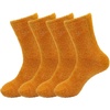 image:imageBambooMN Womens Super Soft and Cozy Feather Light Fuzzy Socks  Multiple Color Options  Two Sizes  Value Packs17  Dijon Brown