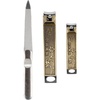 image:imageBrass Nail Clippers Set  4pc Nail Care Set  Orchid Flower Detailing  1 Set02 Orchid