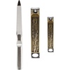 image:imageBrass Nail Clippers Set  4pc Nail Care Set  Orchid Flower Detailing  1 Set03 Bamboo