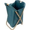 image:imageFoldable Bamboo Laundry Hamper With No Lid  Decor Essentials for Any Room  Extra Large  Oval  Green