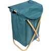 image:imageFoldable Bamboo Laundry Hamper with Lid  Decor Essentials for Any Room  Extra Large  Oval  WhiteGreen